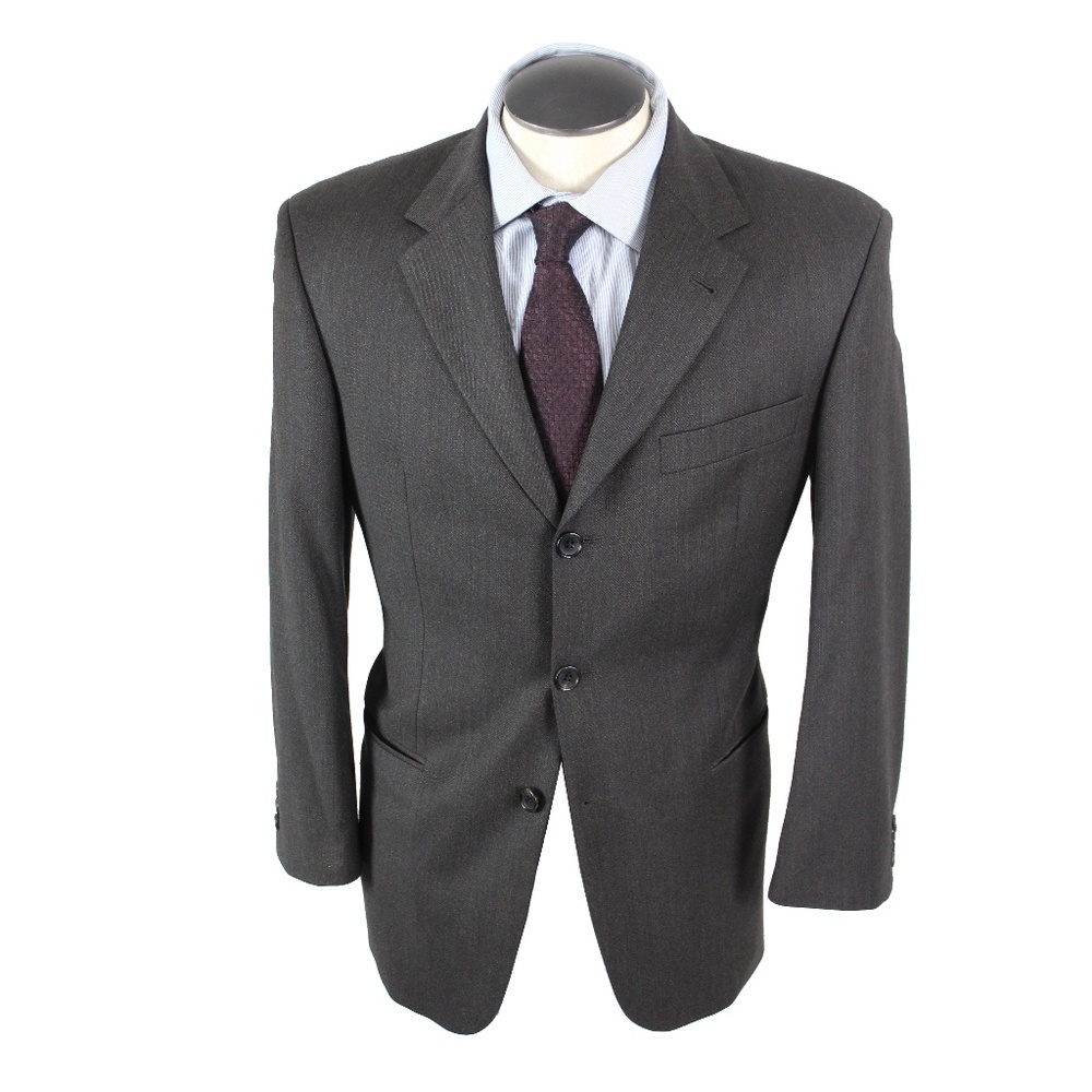 HUGO BOSS Super 100 brown 2 piece wool suit 39S US